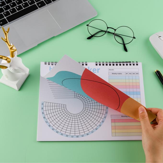 CMYK 2021-2022 A4 A5 ربط الأسلاك المزدوجة خطة يومية أسبوعية كتاب ملاحظات الطباعة 5