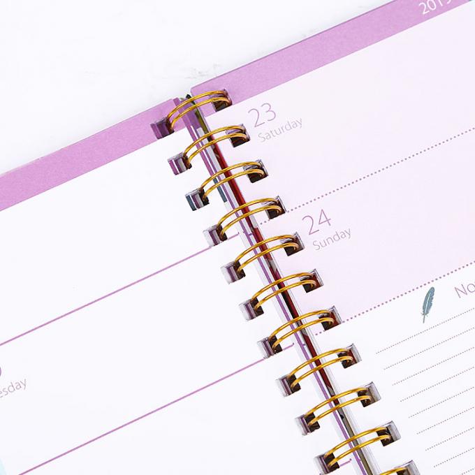 الطباعة الصلبة CMYK المدرسة الأكاديمية الإلهامية الأسبوعية المخطط ورقة دفتر ملاحظات 5