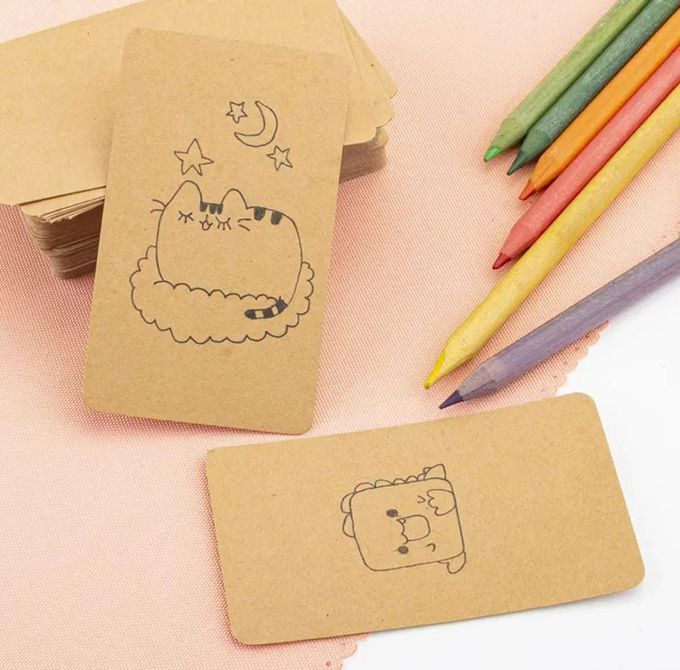 الورق الفارغ بطاقات عمل كرافت DIY جرافيتي بطاقة عمل كلمات بطاقة ذاكرة 2